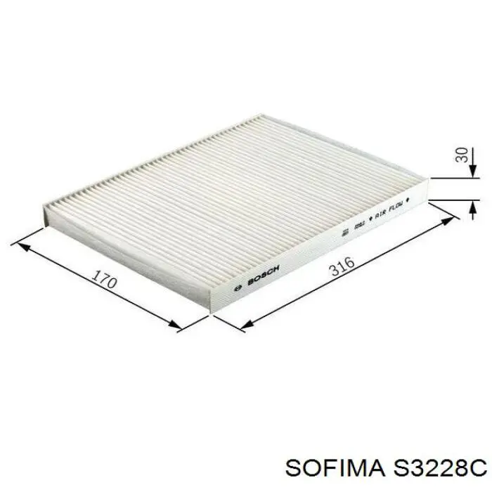 Comprar S3228C Sofima Filtro de aire del habitáculo