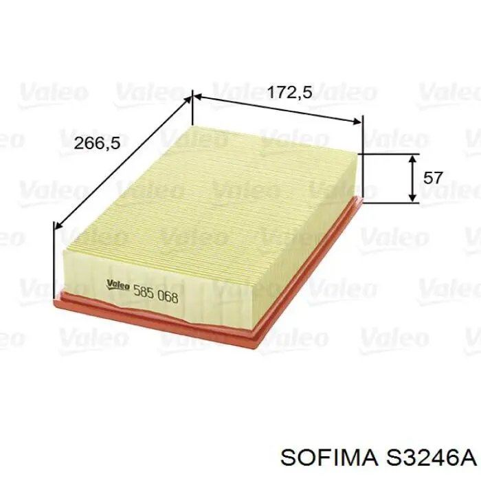 S3246A Sofima filtro de aire