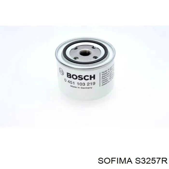 S 3257 R Sofima filtro de aceite