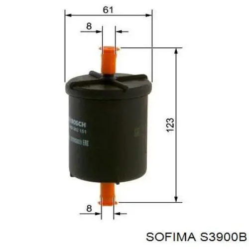 S3900B Sofima filtro combustible