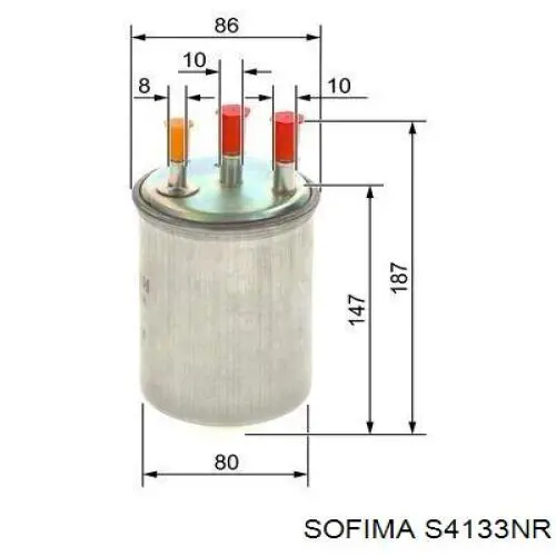 S 4133 NR Sofima filtro combustible