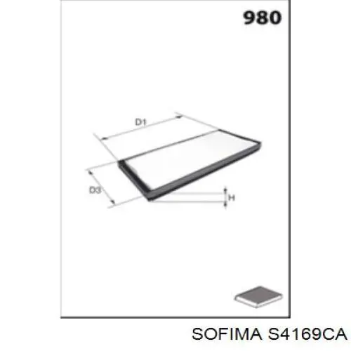 S4169CA Sofima filtro de habitáculo