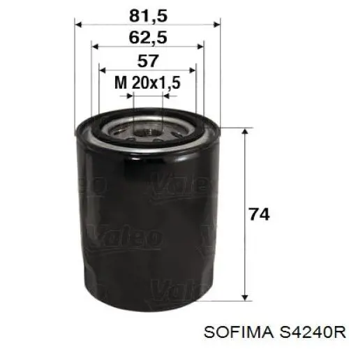 S4240R Sofima filtro de aceite