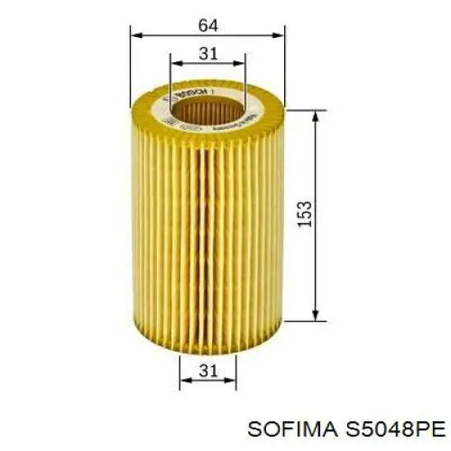 S 5048 PE Sofima filtro de aceite