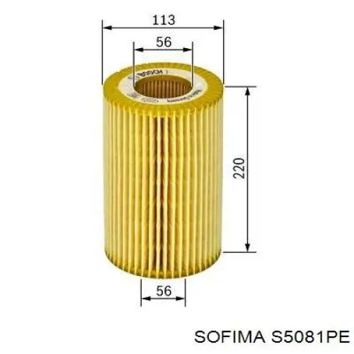 S 5081 PE Sofima filtro de aceite