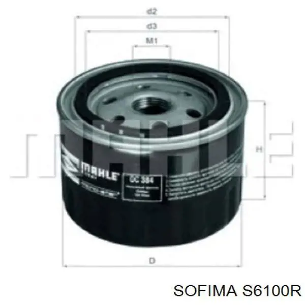 Filtro de aceite motor Sofima S6100R