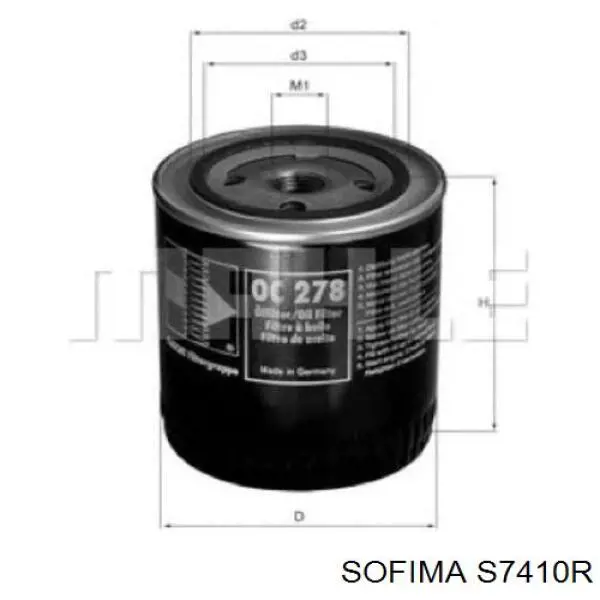 S7410R Sofima filtro de aceite