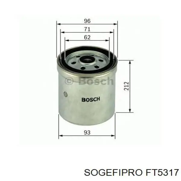 FT5317 Sogefipro filtro de combustible