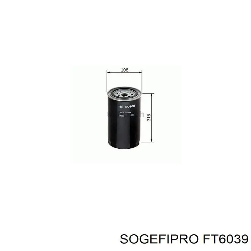 FT6039 Sogefipro filtro combustible