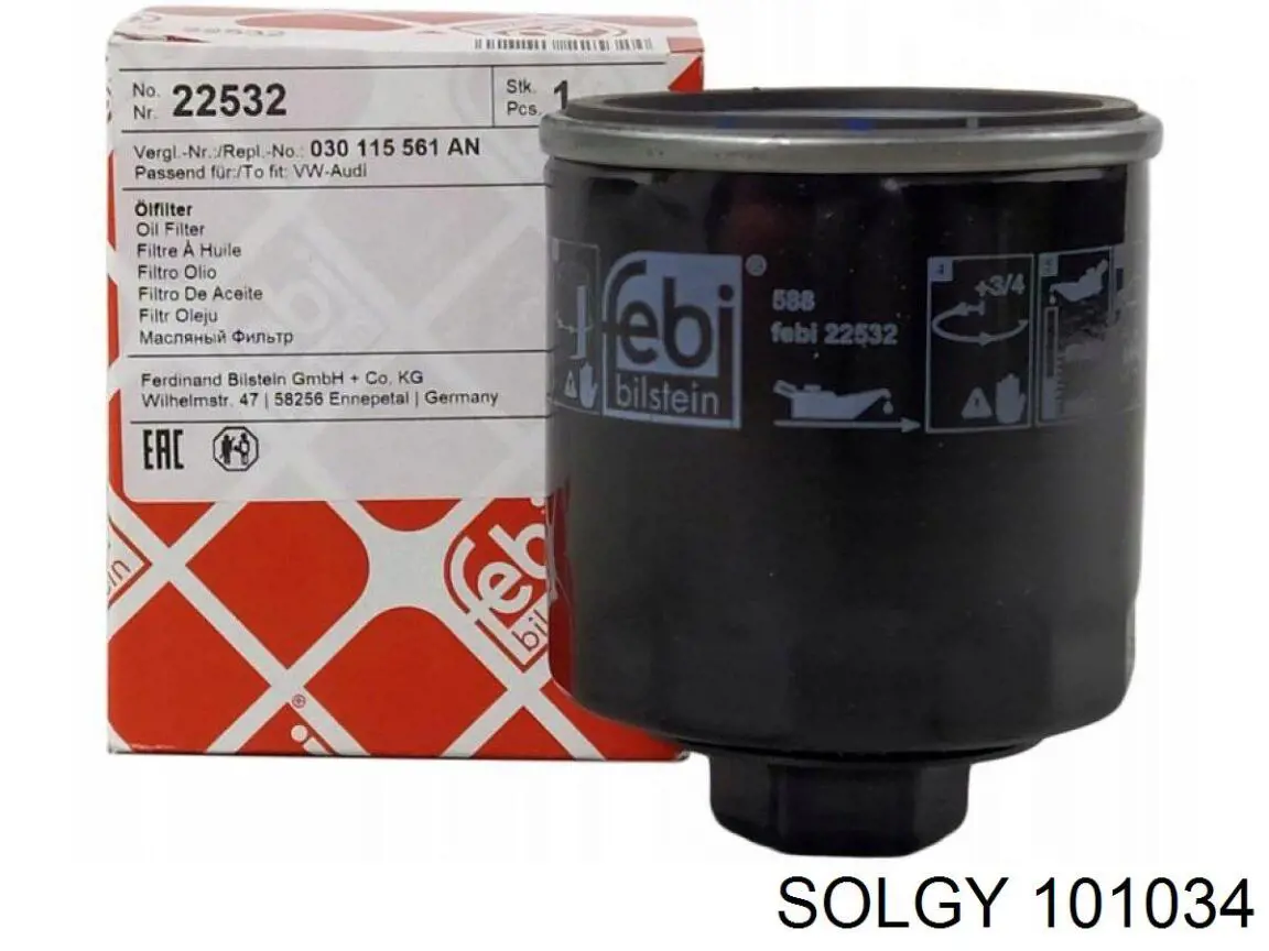 101034 Solgy filtro de aceite
