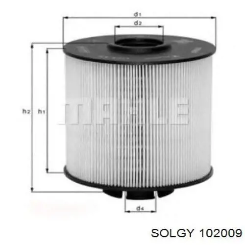 102009 Solgy filtro combustible