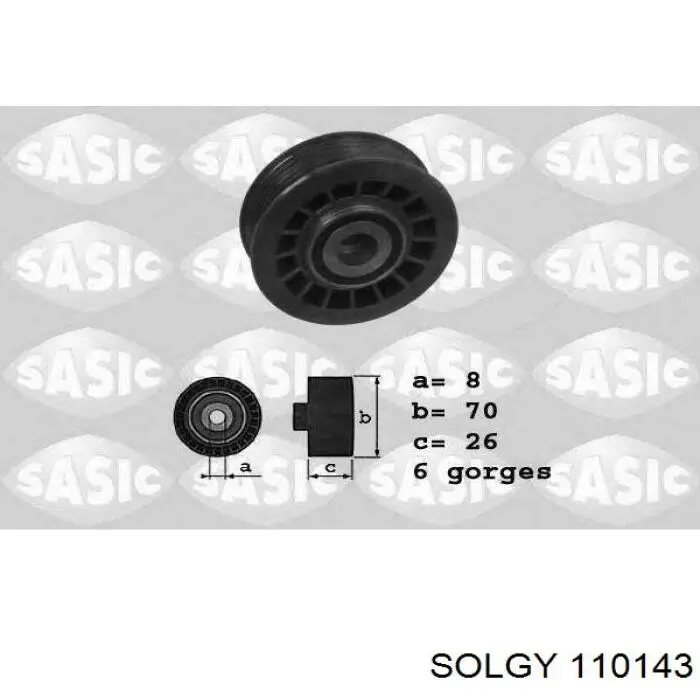 Comprar 110143 Solgy Polea inversión/guía, correa poli V