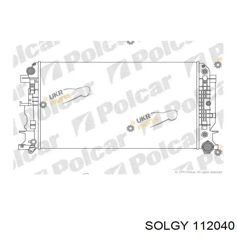 112040 Solgy radiador refrigeración del motor