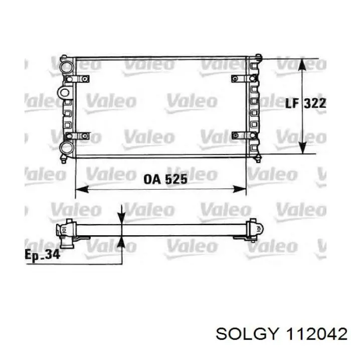 Comprar 112042 Solgy Radiador de auto