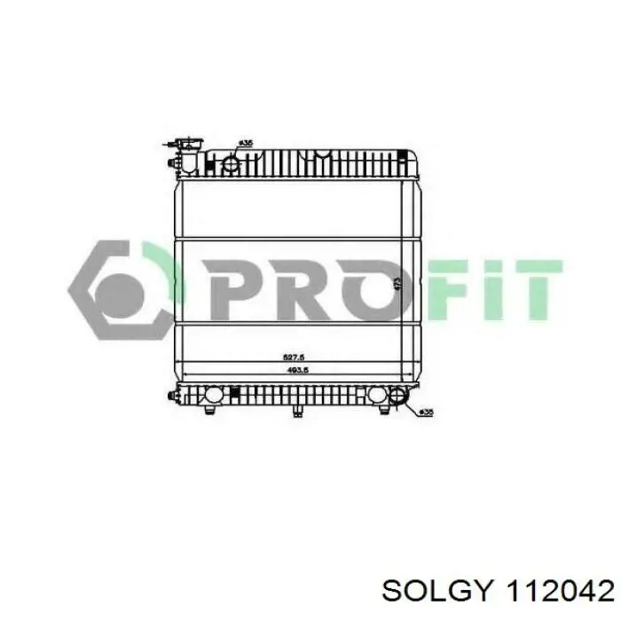Radiador 112042 Solgy