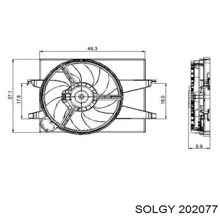 Bieleta estabilizadora delantera 202077 Solgy