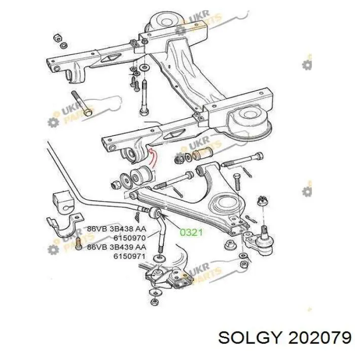 202079 Solgy barra estabilizadora delantera izquierda