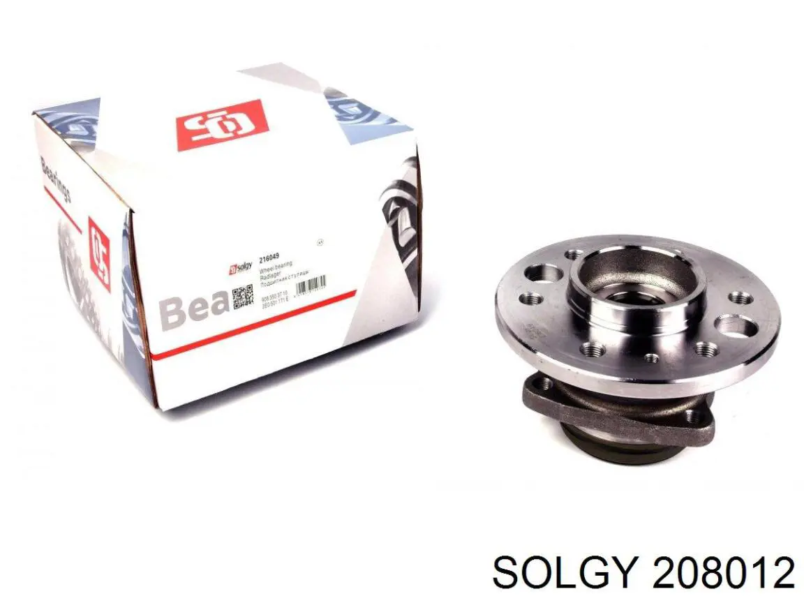 Disco de freno 208012 Solgy