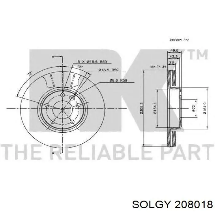 208018 Solgy Frenos delanteros