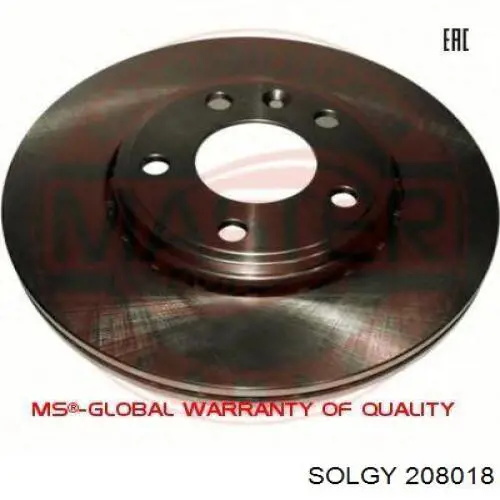 Comprar 208018 Solgy Disco de freno delantero