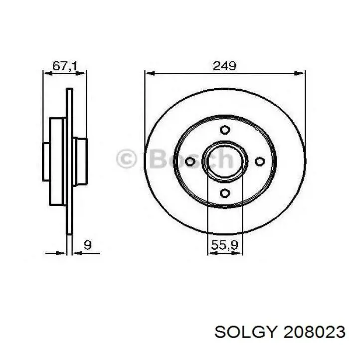 Disco de freno trasero Solgy 208023 precio, desde 64,54 EUR
