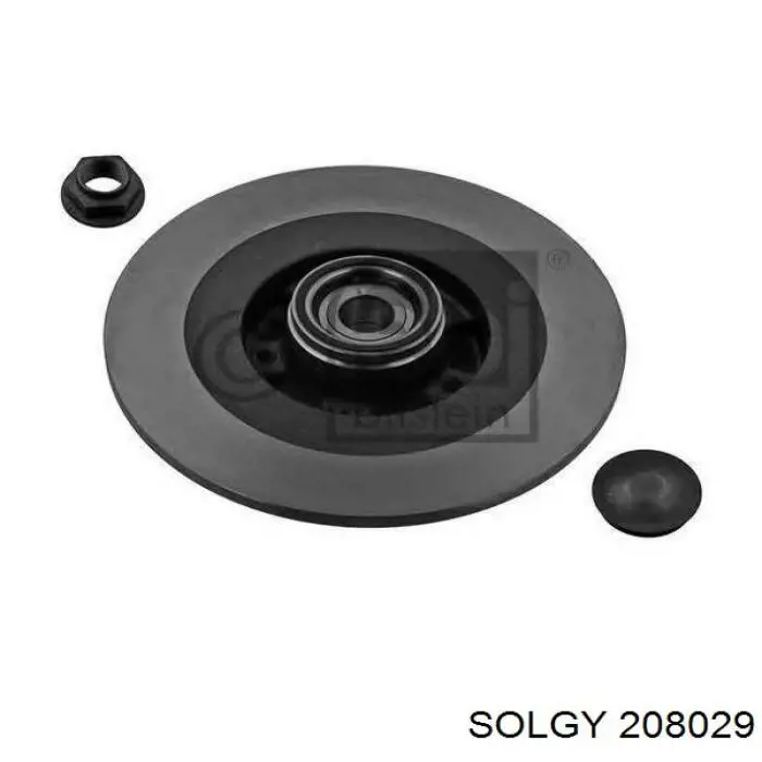 Disco de freno trasero 208029 Solgy