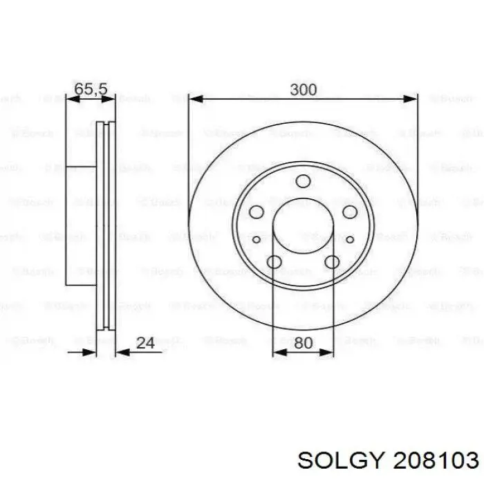 208103 Solgy disco de freno delantero