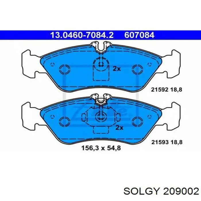 209002 Solgy Pastillas freno traseras