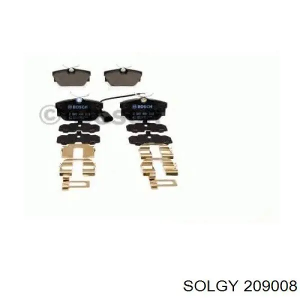 Pastillas de freno traseras 209008 Solgy