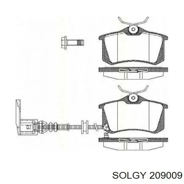 Comprar 209009 Solgy Pastillas de freno traseras