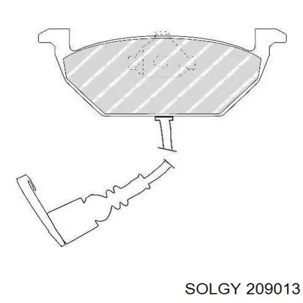 209013 Solgy pastillas de freno delanteras