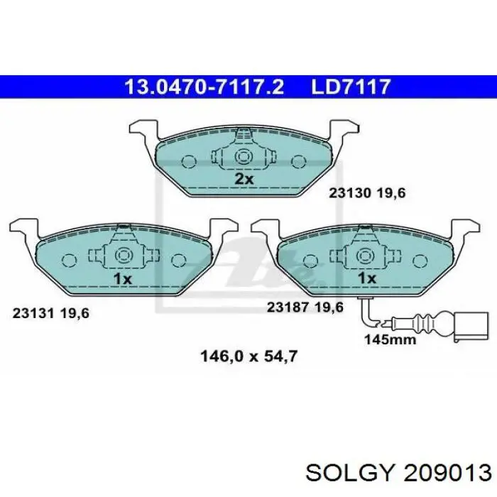 Pastillas freno delanteras Solgy 209013 precio, desde 21,16 EUR