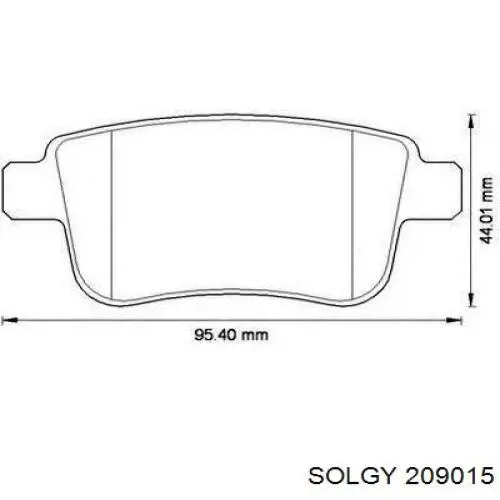 Comprar 209015 Solgy Pastillas de freno traseras
