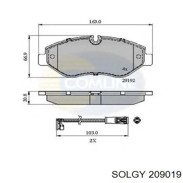 Pastillas freno delanteras Solgy 209019 precio, desde 25,89 EUR