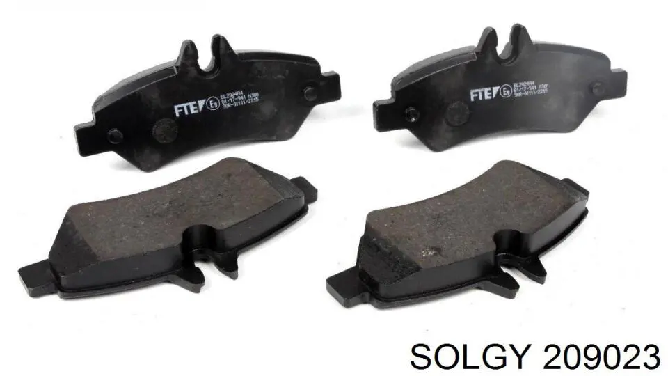 Pastillas de freno traseras 209023 Solgy