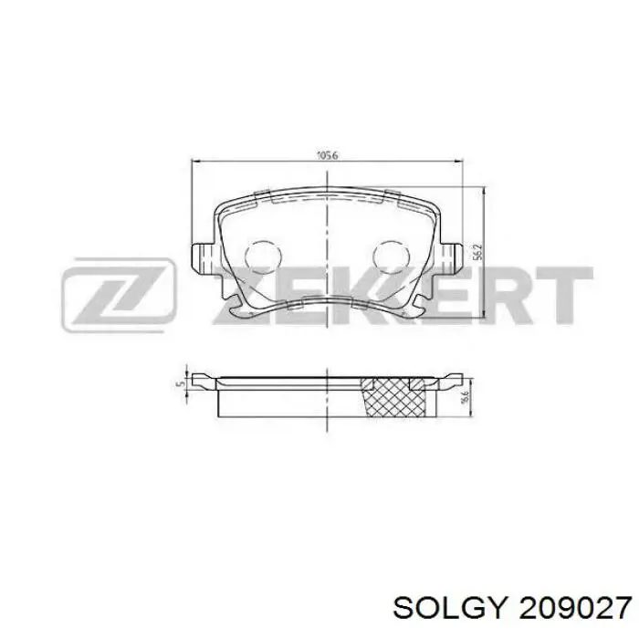 209027 Solgy Pastillas freno traseras
