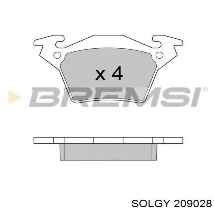 Comprar 209028 Solgy Pastillas de freno traseras