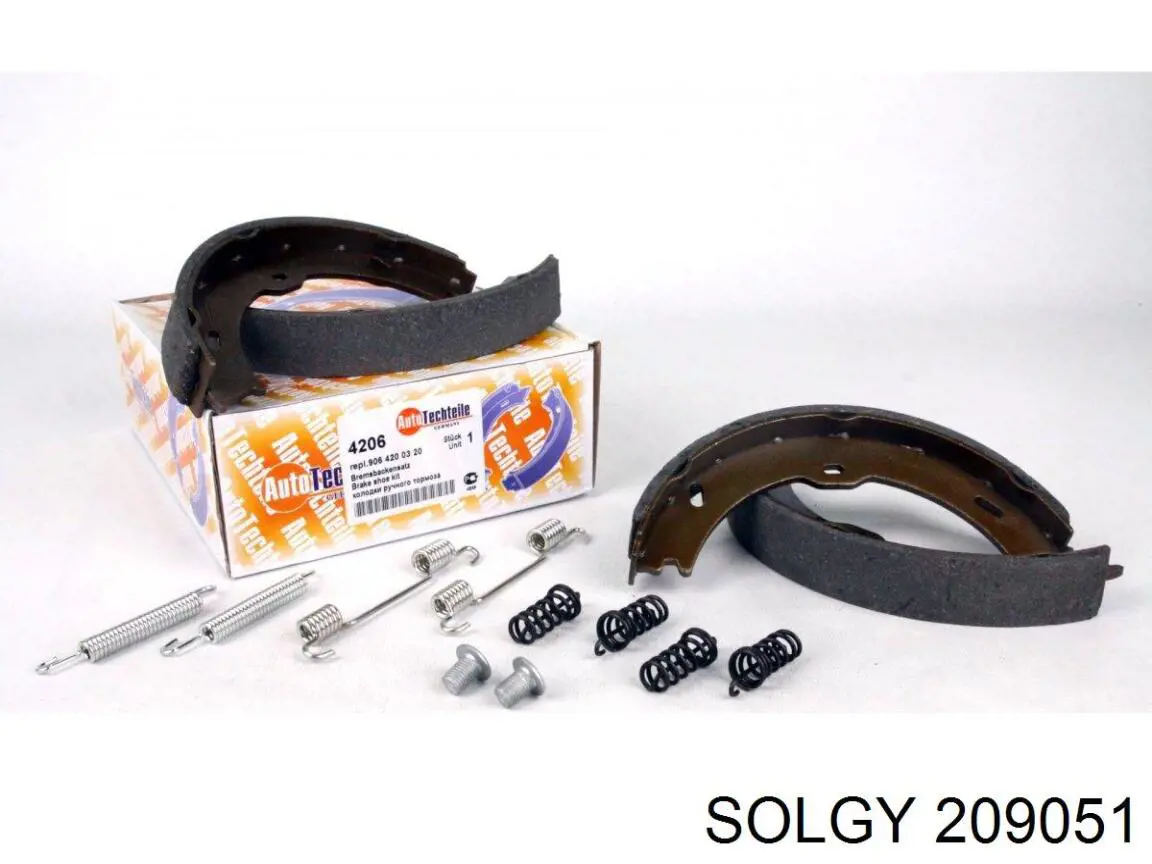 Zapatas de freno de mano 209051 Solgy