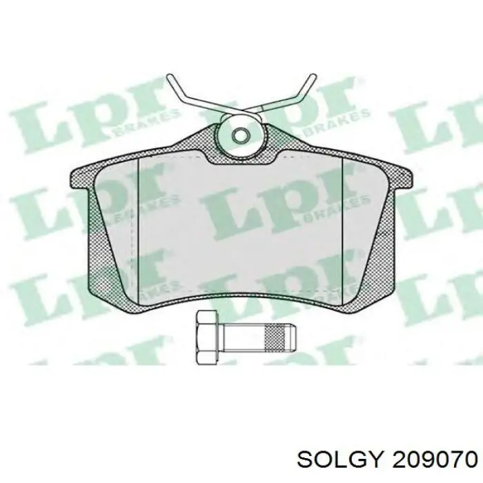 Comprar 209070 Solgy Pastillas de freno traseras