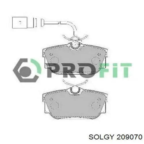 209070 Solgy pastillas de freno traseras