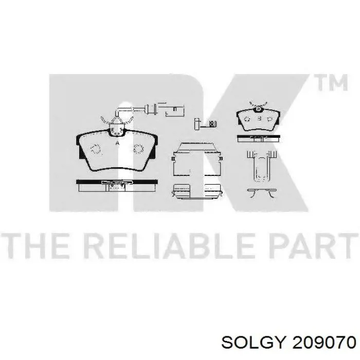 209070 Solgy Pastillas freno traseras