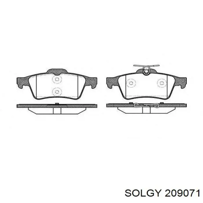 209071 Solgy pastillas de freno traseras