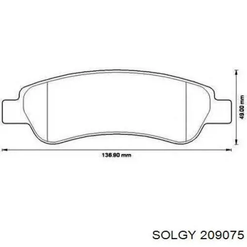 209075 Solgy Pastillas freno traseras