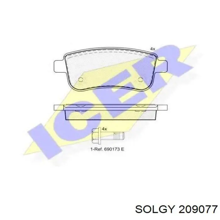 Pastillas traseras de freno Solgy 209077 precio, desde 20,64 EUR