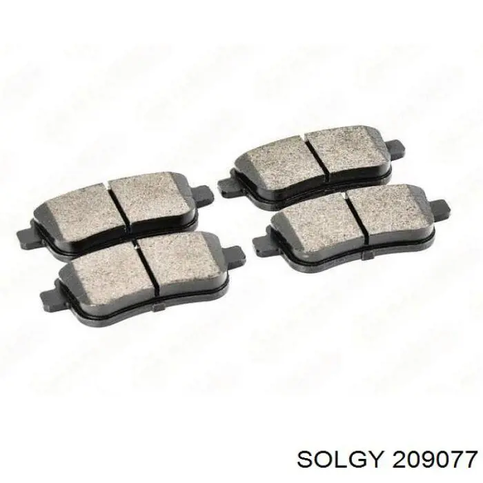 Pastillas de freno traseras 209077 Solgy