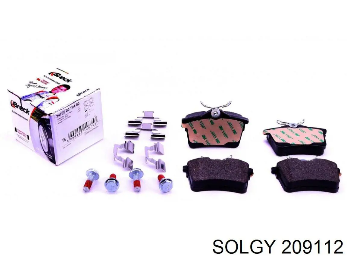 209112 Solgy pastillas de freno traseras