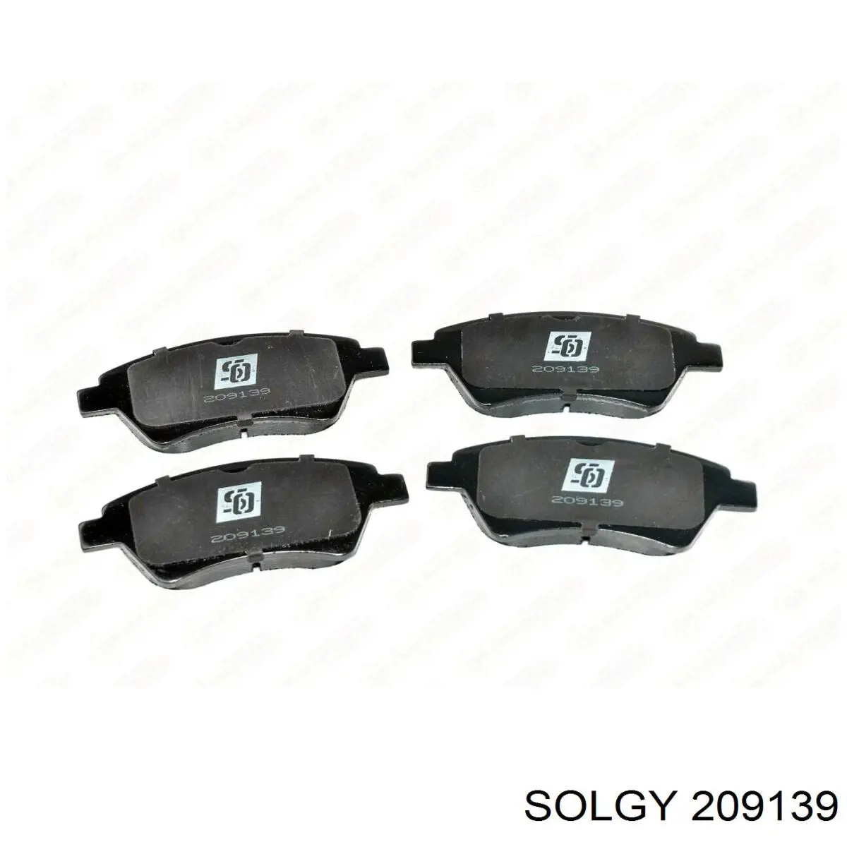 209139 Solgy pastillas de freno delanteras