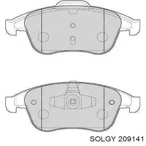 209141 Solgy pastillas de freno delanteras