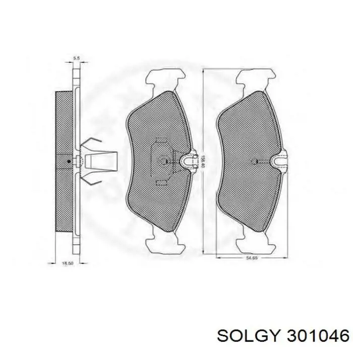 Luz antiniebla izquierda Solgy 301046