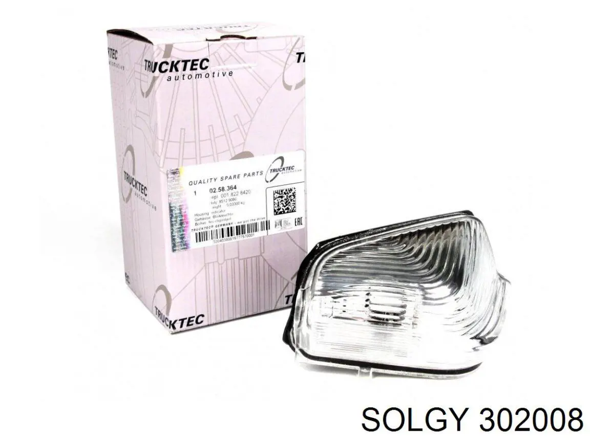 302008 Solgy Luz intermitente del espejo retrovisor derecho
